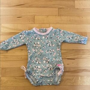 Ruffle butts one piece swimsuit tea roses 6-12 mo